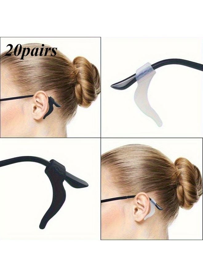 20 Pairs Black White Universal Eyeglass Holders For Sports And Reading Glasses - Image 3