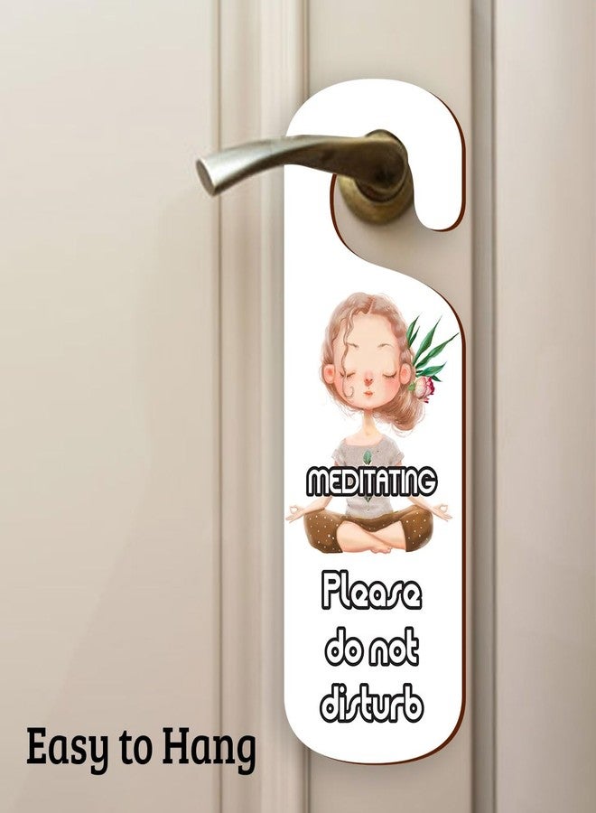 100yellow® Meditation Please Do Not Disturb Door Knob Hanger set of 2 ( Size 24 X 8 cm ) - Image 5