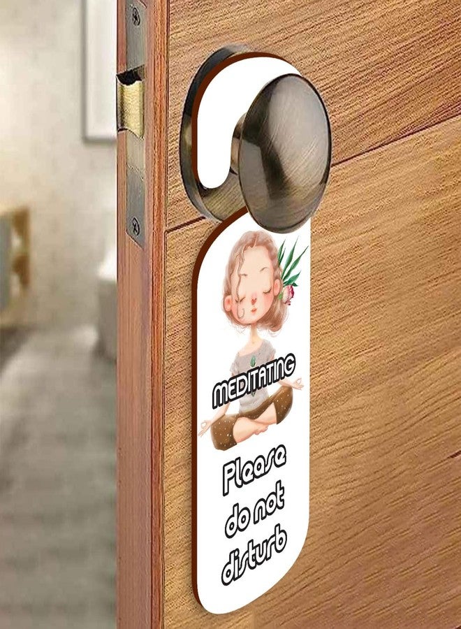 100yellow® Meditation Please Do Not Disturb Door Knob Hanger set of 2 ( Size 24 X 8 cm ) - Image 4