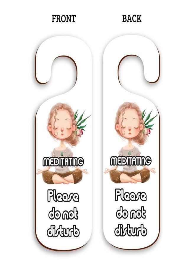 100yellow® Meditation Please Do Not Disturb Door Knob Hanger set of 2 ( Size 24 X 8 cm ) - Image 3