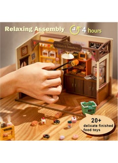 Rolife Rolife DIY Miniature Doll House Kit, Build Becka's Bakery Diorama House Building Set with LED Room Hobby Craft for Aduls Uniue Gifts for Teens  - Image 4