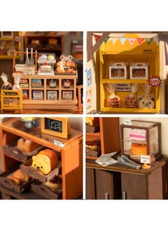 Rolife Rolife DIY Miniature Doll House Kit, Build Becka's Bakery Diorama House Building Set with LED Room Hobby Craft for Aduls Uniue Gifts for Teens  - Image 3
