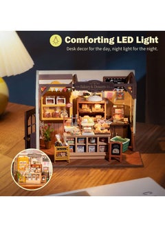 Rolife Rolife DIY Miniature Doll House Kit, Build Becka's Bakery Diorama House Building Set with LED Room Hobby Craft for Aduls Uniue Gifts for Teens  - Image 5