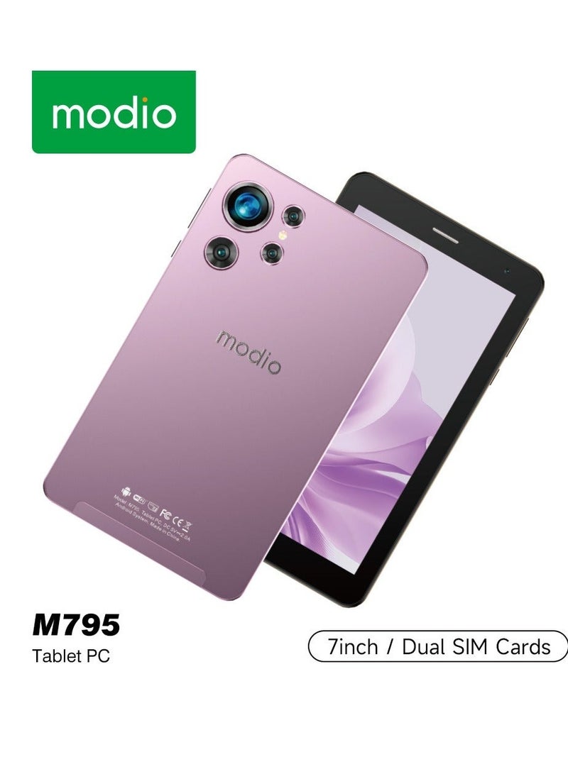 موديو كمبيوتر لوحي M795 بشاشة عالية الدقة مقاس 7 بوصات وذاكرة وصول عشوائي (RAM) سعة 6 جيجابايت وسعة تخزين 256 جيجابايت ويدعم تقنية 5G - الإصدار العالمي باللون الوردي - Image 3