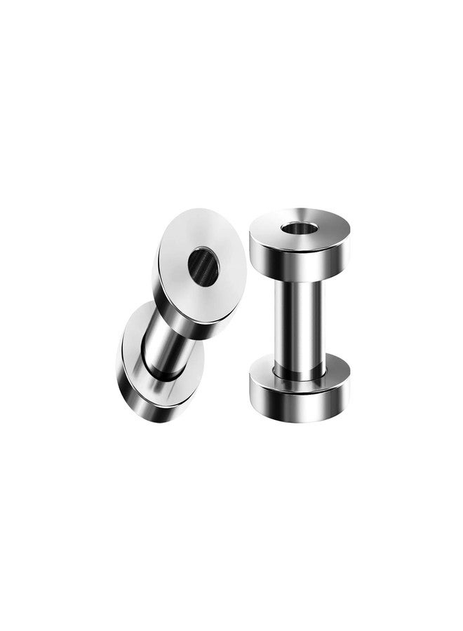 BIG GAUGES Pair of Titanium 6gauges 4 mm Screw-Fit Flesh Tunnels Piercing Jewelry Ear Earring Stretcher External Lobe Plugs BG8786 - Image 1