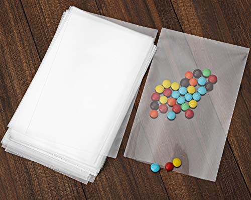 Nobranded 200 pcs Clear 5 x 11 Flat Cello Cellophane Bags Poly Treat Bags 28 mils for Gift Wrapping Bakery Cookie Candies Toast Dessert Party Favors Packaging with Color Twist Ties - Image 5