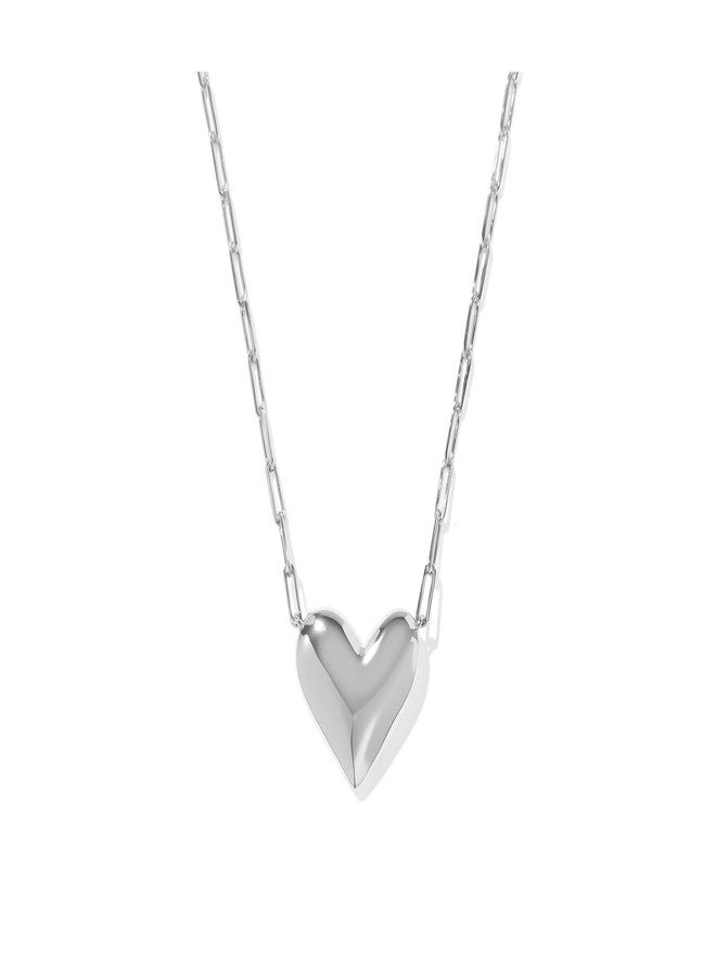 Kendra Scott, Womens, Ari Heart Statement Short Pendant Necklace, Silver Ivory Mother-of-Pearl, One Size - Image 3