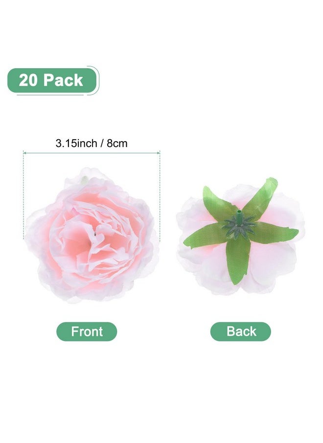 M METERXITY M METERXITY 20-Pack Artificial Flower Heads, 3.15 Inch Silk Faux Peony Head for Wedding/Bouquet/Party/Home Decorations, No Stem Fake Peonies Flowers [Pink]  - Image 3