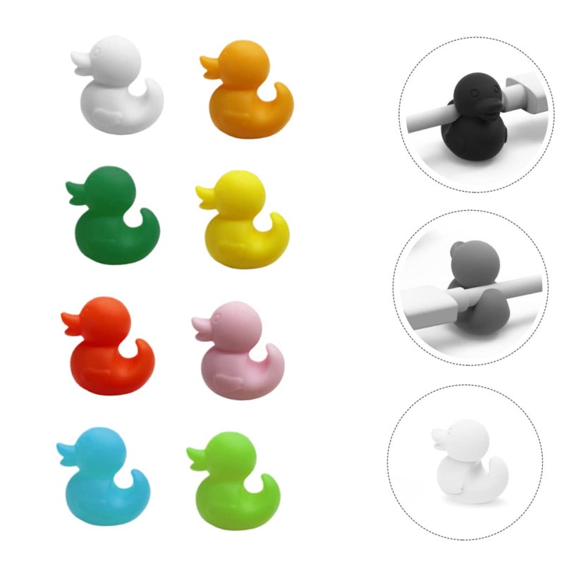 Cable Management Clips Cartoon Duck Shape 8 Pack Easy Cord Organizer - Image 3