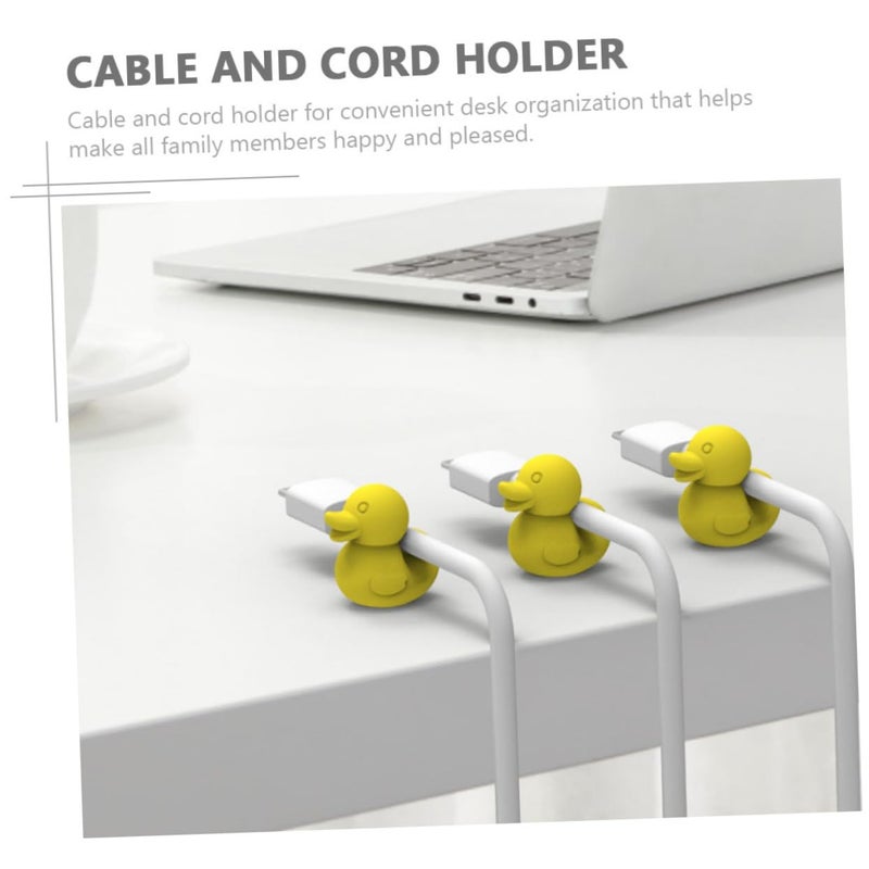 Cable Management Clips Cartoon Duck Shape 8 Pack Easy Cord Organizer - Image 5