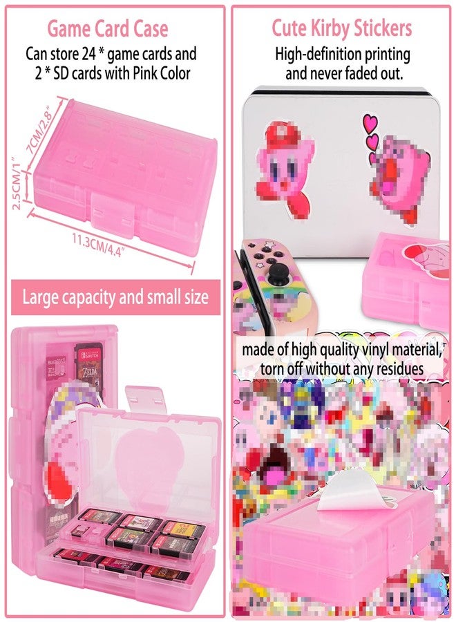 TIKOdirect Carrying Case for Switch OLED, Cute Portable Travel Bag in Newest Updated Design of Pink Interior with Soft Protective Case, Screen Protectors and Thumb Grip caps, Pink - Image 4