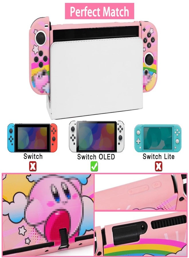 TIKOdirect Carrying Case for Switch OLED, Cute Portable Travel Bag in Newest Updated Design of Pink Interior with Soft Protective Case, Screen Protectors and Thumb Grip caps, Pink - Image 2