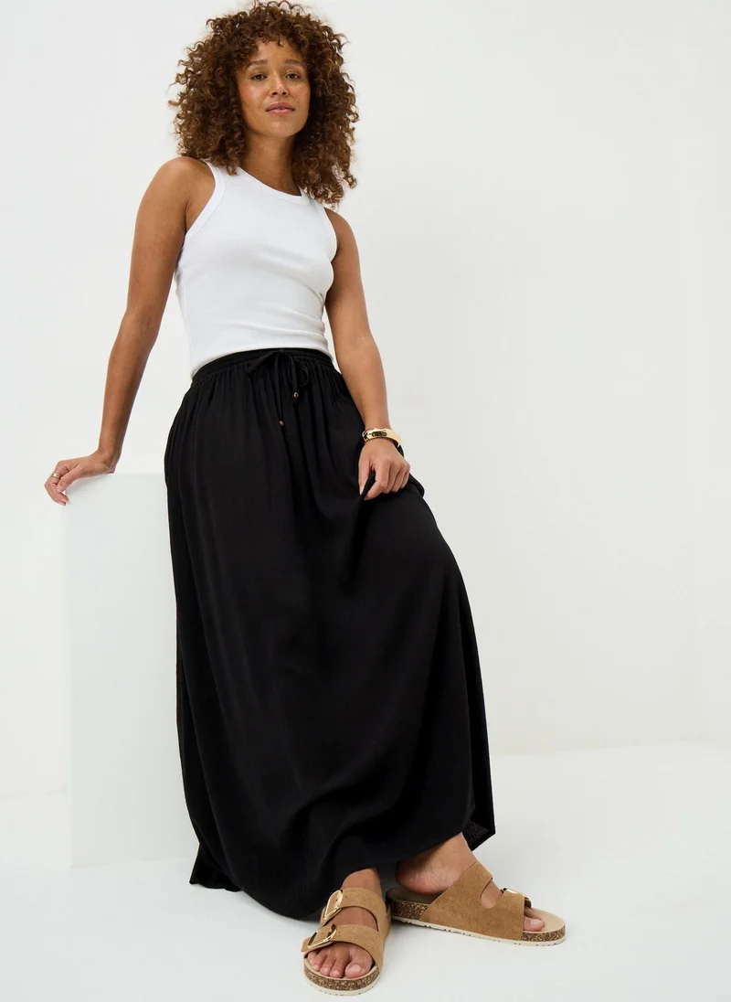 Matalan Black Black Cheesecloth Maxi Skirt for Women | Best Price UAE