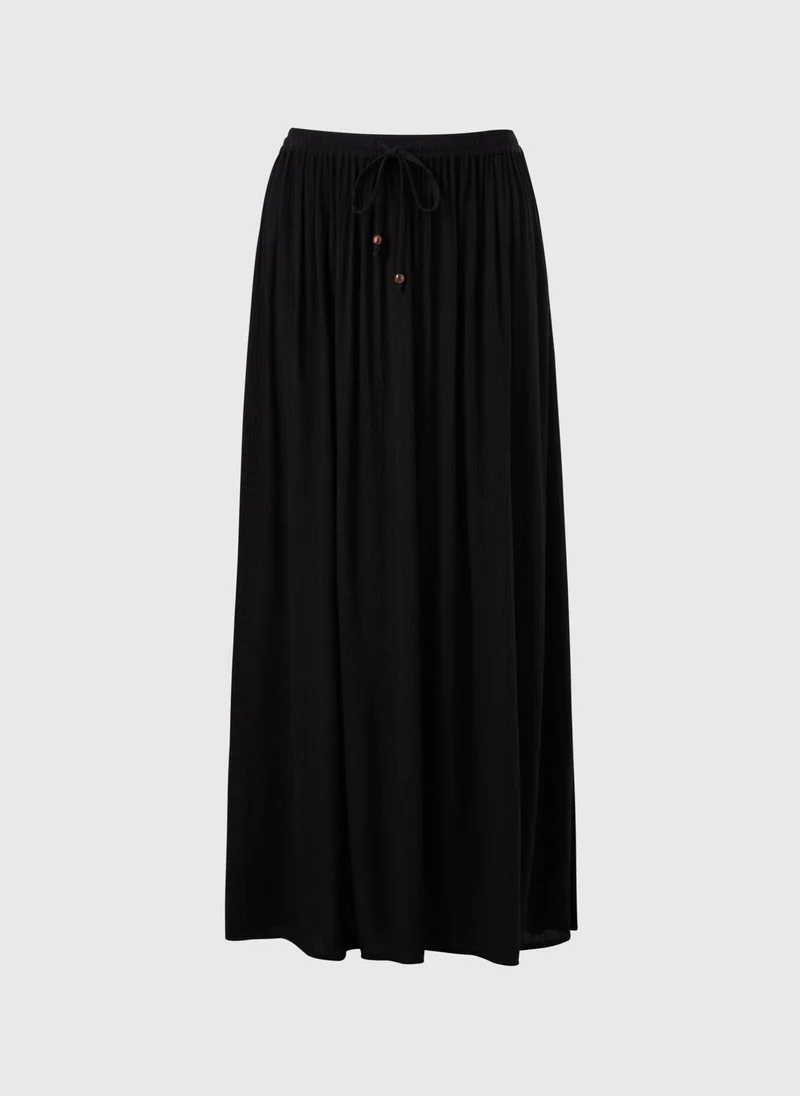 Matalan Black Black Cheesecloth Maxi Skirt for Women | Best Price UAE