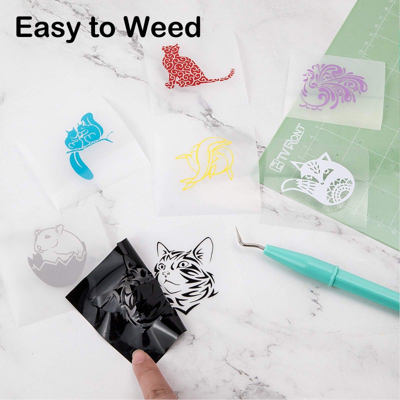 HTVRONT فيلم فينيل دائم برونزي ذهبي من HTVRONT - 12" × 14 قدم برونزي ذهبي لامع لاصق لفيلم فينيل دائم متوافق مع آلة قطع كريكت، سيلويت، قواطع كامي، تزيين، حرف، قواطع قطع ميتال - Image 3