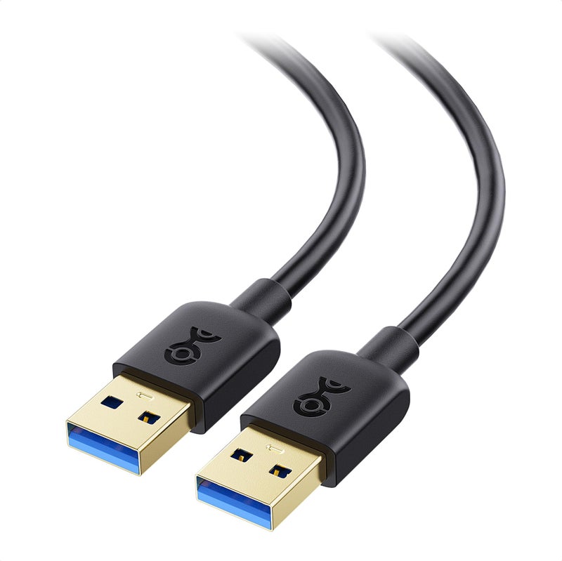Cable Matters 5Gbps Long USB 3.0 Cable - 15ft, Male to Male USBA to USBA Cable, USB Cord, Black - Image 1