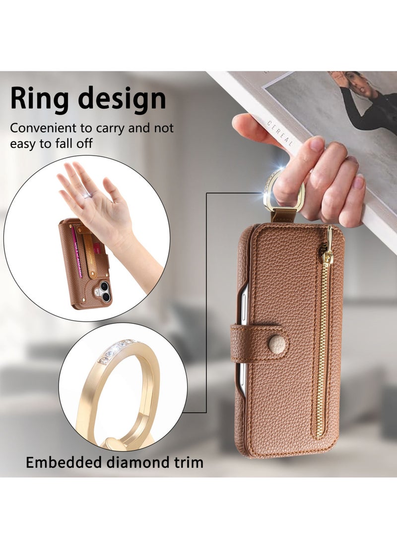 YANCI iPhone 16 Pro Case, iPhone 16 Pro Wallet Case with Card Holder,iPhone 16 Pro Phone Cover,Leather Flip Folio Case for iPhone 16 Pro 6.3'' - Image 4