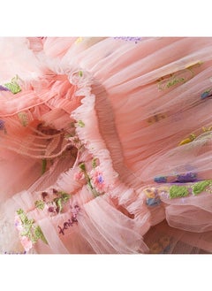 Generic Baby Girl Butterfly Princess Dress with Wings Design – Floral Mesh Party Dress for Newborns, Baby Girl Dress, Tulle Dress, Girls Frock, Newborn Baby Clothes – Pink  - Image 4