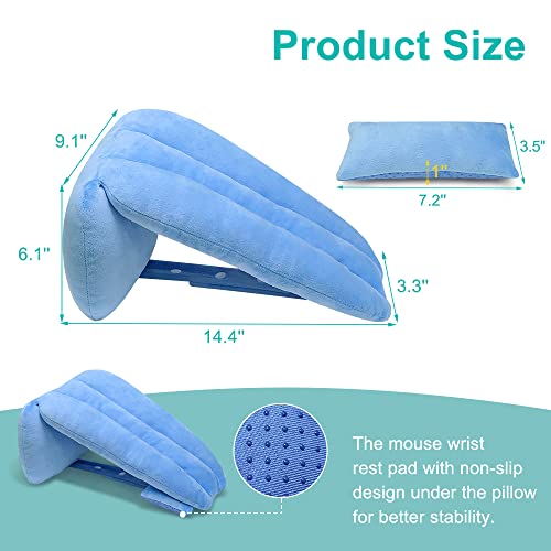 Zelen Arm Elevation Pillow Support Wedge with Mouse Wrist Pad Elevating Arm Medical Pillow Post Surgery Elevated Surgical Wedge Arm Pillows for Sleeping Wedge Foam Support Hand Elevator Arm - Image 2