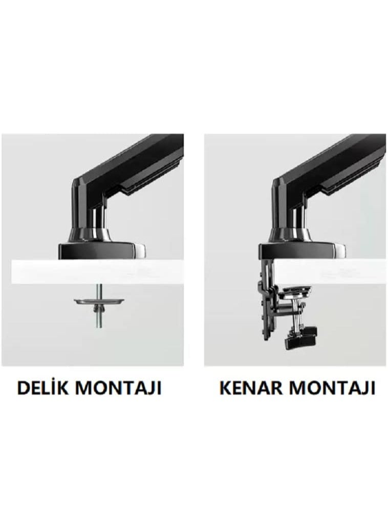 North Bayou NP F160 Dual Arm 17-27 Inch Monitor Stand and 10-17 Inch Laptop Mount, Full Motion Metal from North Bayou, F160 and FP - Image 2