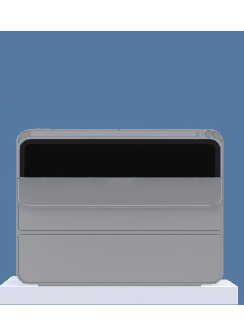 Wtech Samsung Galaxy Tab S10+ / S10 Plus 5G 2024 (12.4 inch) X820 X826B Smart Flip Auto Awake/Auto Sleep Leather Texture with Pen Holder Case Cover - Grey - Image 2