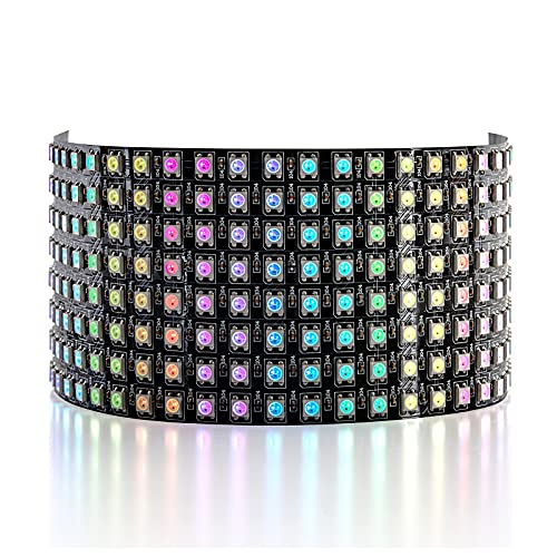 SEZO LED Matrix WS2812B RGB 5050SMD 8x32 256 Pixels Digital Flexible Individually Addressable Screen for Arduino LED Programmed Screen Image Full Color Lighting DC5V - Image 1
