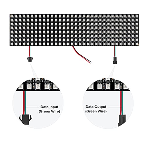 SEZO LED Matrix WS2812B RGB 5050SMD 8x32 256 Pixels Digital Flexible Individually Addressable Screen for Arduino LED Programmed Screen Image Full Color Lighting DC5V - Image 4