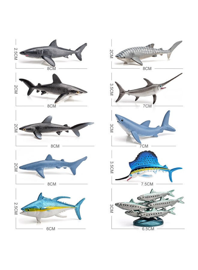 A Generation Of Solid Wildlife Marine Life Ranch Animal Set Simulation Ornaments-Color:10 Pelagic Fish - Image 1