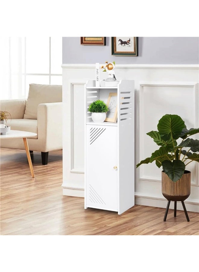 TPGP Waterproof Bathroom Cabinet, White Bathroom Storage Unit, Modern Multi-Purpose Single Door Cabinet for Kitchen Hallway Entryway and Bedroom  - Image 3