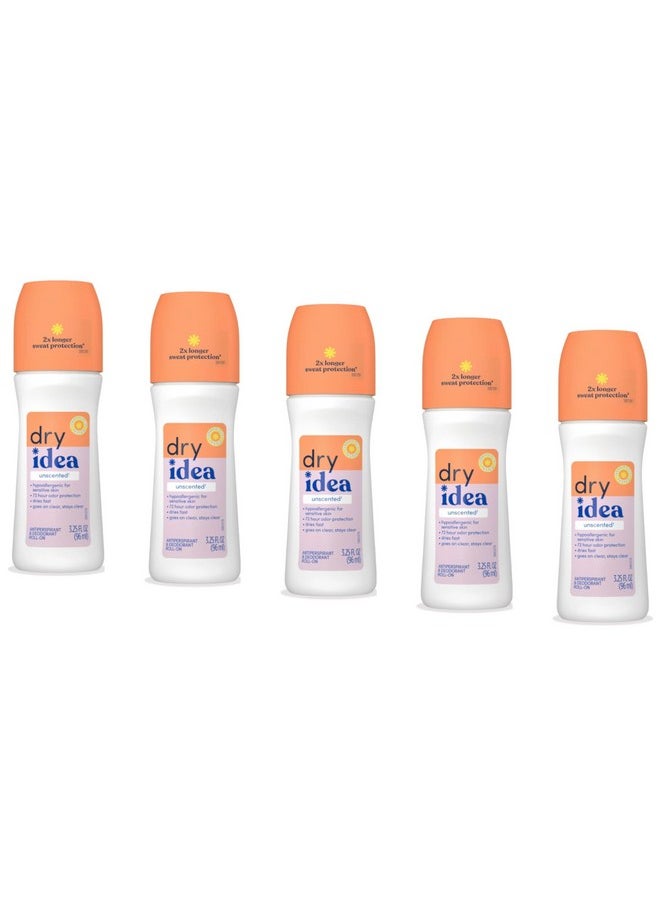 Dry Idea Anti-Perspirant Deodorant Roll-On Unscented 3.25 Oz (Pack Of 5)  - Image 2