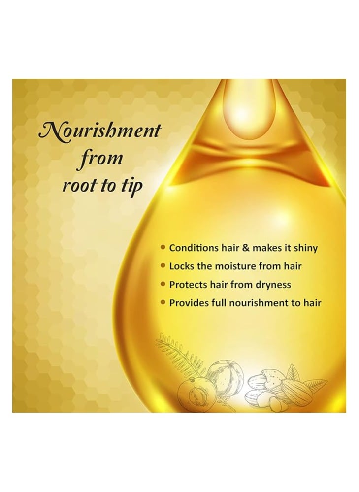 Dabur Amla Gold Hair Oil | with Almond & Henna | Promotes Hair Growth For Dry | Damaged & Chemically Treated Hair 270ml  - Image 2