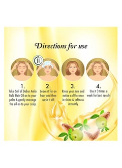 Dabur Amla Gold Hair Oil | with Almond & Henna | Promotes Hair Growth For Dry | Damaged & Chemically Treated Hair 270ml  - Image 3