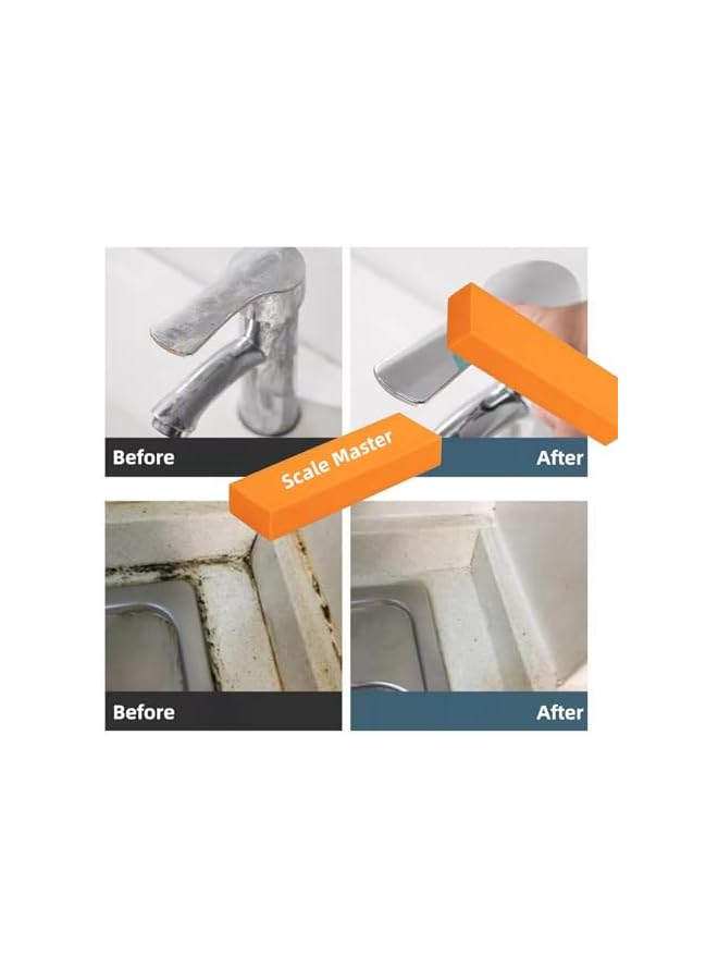 promass Water Scale Cleaning Brush 2-Piece Set, Eraser Scouring Stainless Steel Faucet Descaling Cleaning Kitchen Tool Pot Brush, Remove Scale & Grime, Keep Your Entire Kitchen Shining & Hygienic - Image 5