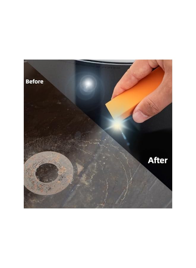 promass Water Scale Cleaning Brush 2-Piece Set, Eraser Scouring Stainless Steel Faucet Descaling Cleaning Kitchen Tool Pot Brush, Remove Scale & Grime, Keep Your Entire Kitchen Shining & Hygienic - Image 2