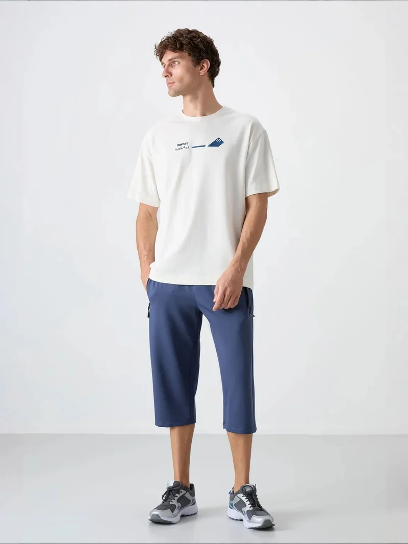 Tommylife Maya Blue TOMMY Men's Cotton Blend Shorts for Men | Best Price UAE