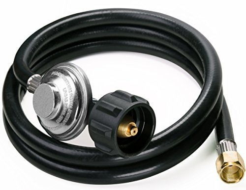 DOZYANT 5 Feet Universal QCC1 Low Pressure Propane Regulator Grill Replacement with 5 FT Hose for Most LP Gas Grill, Heater and Fire Pit Table, 3/8 inch Female Flare Nut - Image 1