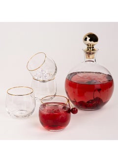 لا ميسا طقم كاسات 5 قطع مع غطاء ذهبي  - Image 3