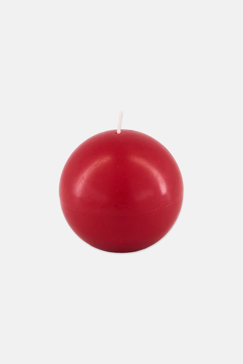 Muy Mucho Round Shaped Sphere Ball Candles, Red - Image 3