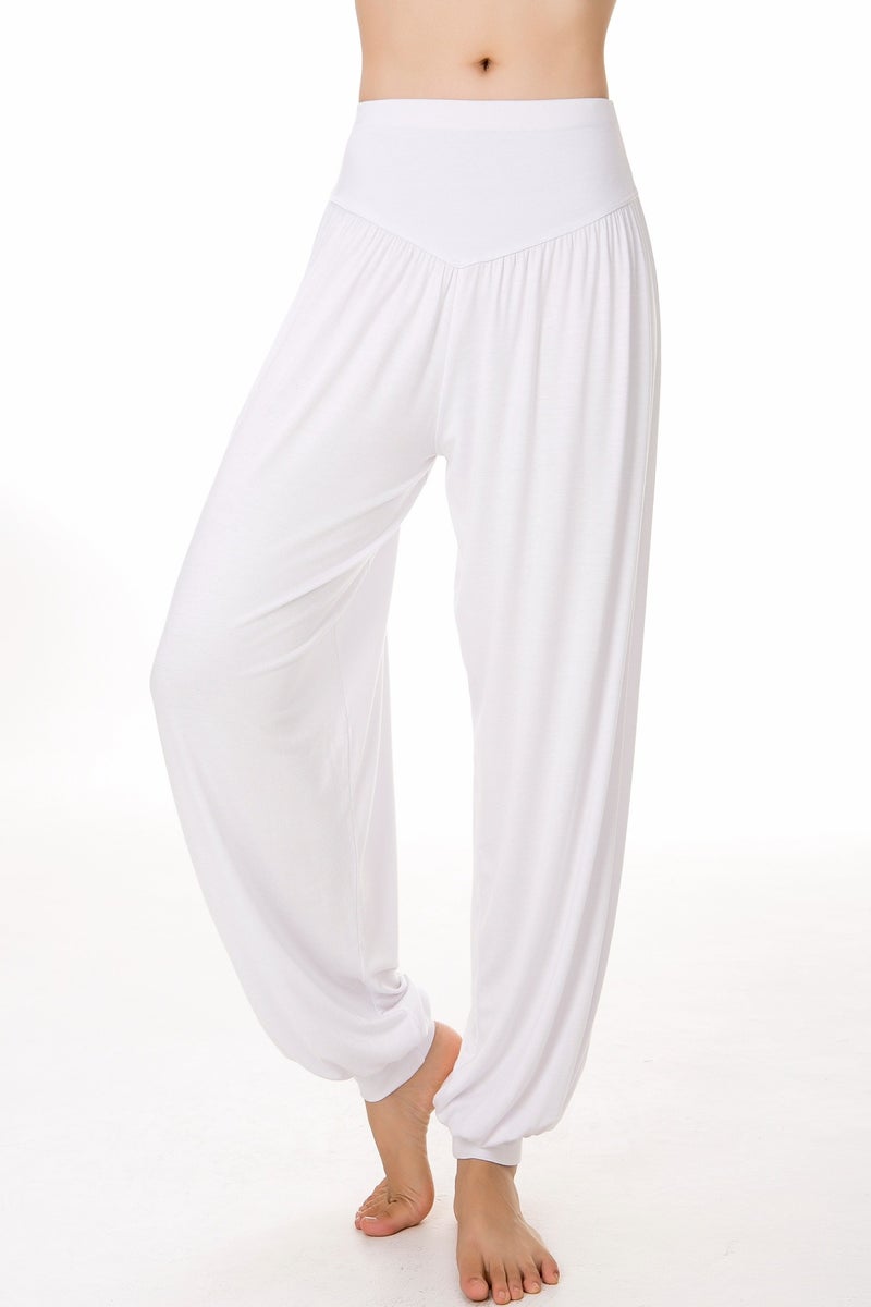 Qi Ta Women's Modal Yoga Pants Loose Dance Pants Bloomers Casual Long Pants Breathable - Image 1