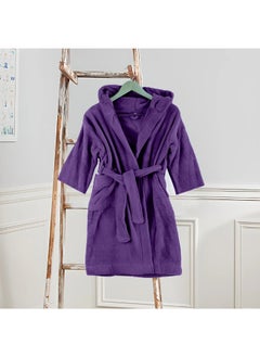BYFT Daffodil (Purple) Premium 6 yr Kids Hooded Bathrobe Terry Cotton, Highly Absorbent and Quick dry, Hotel and Spa Quality Bathrobe for Boy and Girl-400 Gsm  - Image 2