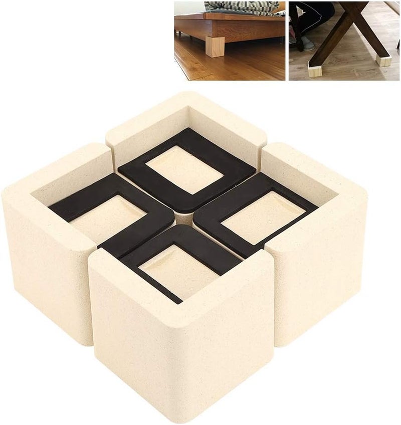 Sofa Bed Risers Heavy Duty Furniture Lifters to Alleviate Back Pain and Increase Storage Space 4Pcs Multifunctional Floor Protector - Image 2