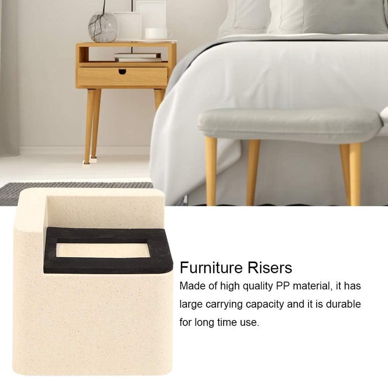 Sofa Bed Risers Heavy Duty Furniture Lifters to Alleviate Back Pain and Increase Storage Space 4Pcs Multifunctional Floor Protector - Image 5