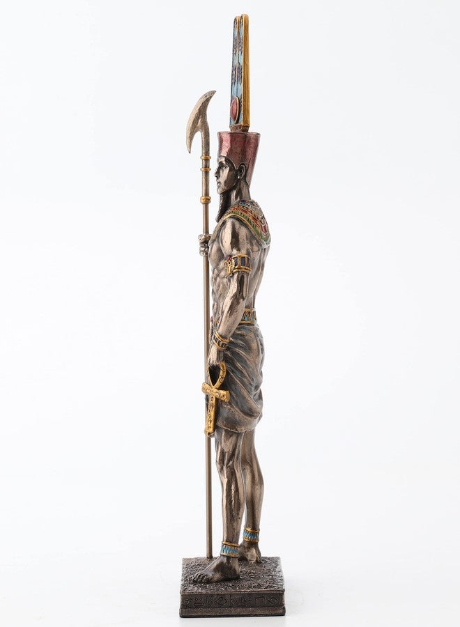 Veronese Design 10 5/8 Inch Tall Amun Ancient Egyptian King of Gods Resin Statue Bronze Finish - Image 3