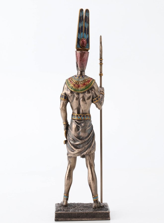 Veronese Design 10 5/8 Inch Tall Amun Ancient Egyptian King of Gods Resin Statue Bronze Finish - Image 5