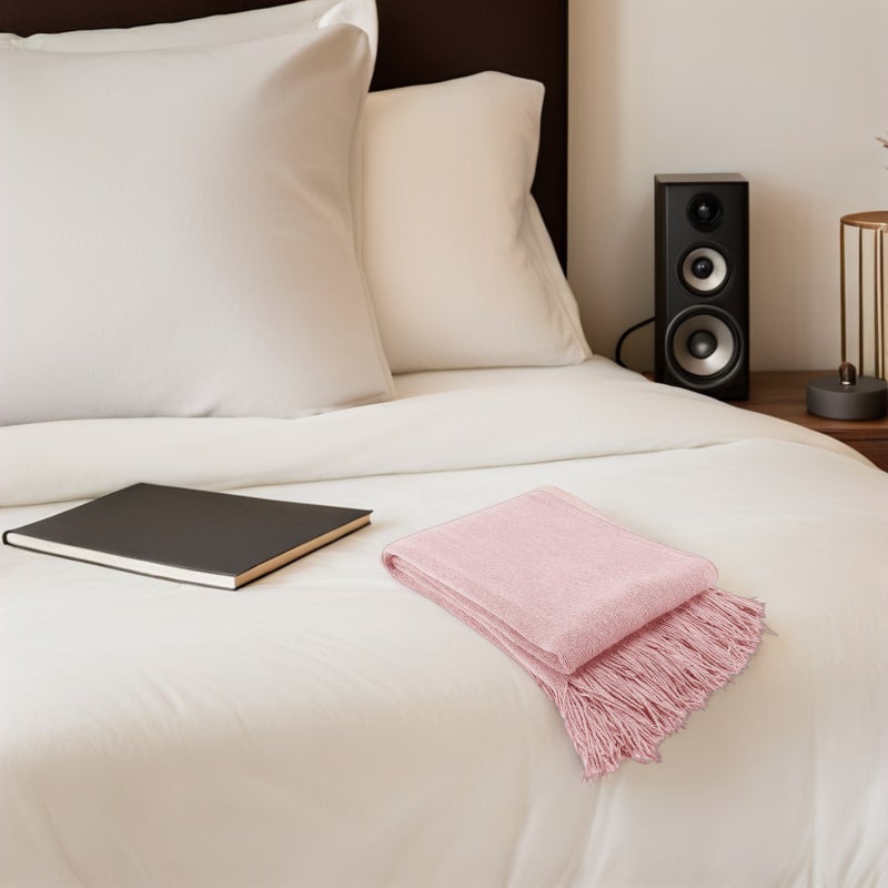Nordic Style Knitting Blanket Stylish Color Fringed Sofa Blanket Fashion Sofa Decoration for Home Hotel (220x127cm ) - Image 2