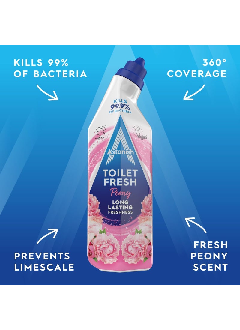 Astonish Toilet Fresh Toilet Cleaner Liquid – Peony – 750ml - Image 3