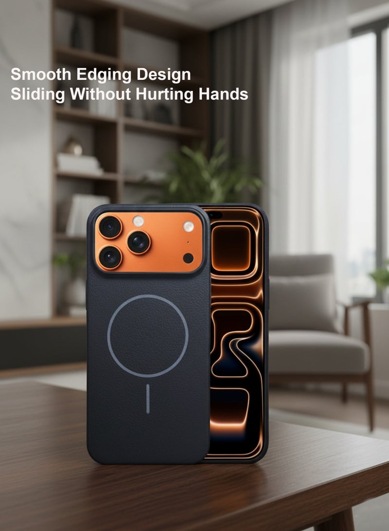 Apple iPhone 17 Pro Max Premium Leather Protective Back Case Cover - Shockproof, Anti-Fingerprint, Skin-Friendly Soft Back Cover For Apple iPhone 17 Pro Max, durable back protection, Elegant-designed - Image 5