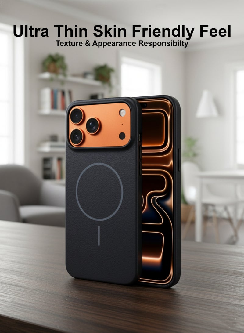 Apple iPhone 17 Pro Max Premium Leather Protective Back Case Cover - Shockproof, Anti-Fingerprint, Skin-Friendly Soft Back Cover For Apple iPhone 17 Pro Max, durable back protection, Elegant-designed - Image 2