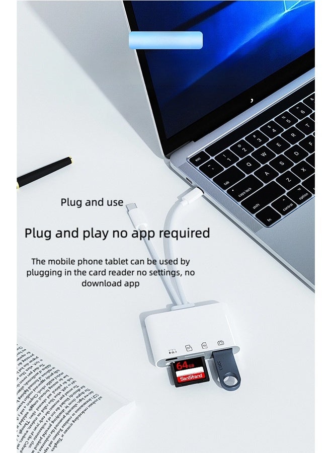 5-in-1 Multi-Function Card Reader | USB, Type-C, Lightning, SD & TF | Compatible with iPhone, Android, PC | OTG Adapter with Keyboard & Mouse Support | Transparent Cover | Premium Chipset  - Image 4