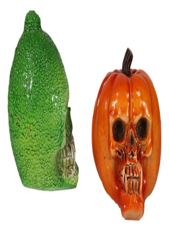 Ebros Gift Vegetable Healthy Salad Fruit Produce Pumpkin Bitter Melon Garlic Strawberry Bell Pepper Tomato Skulls Mini Figurines Set Of 6 Skeleton Head Cranium Bizarre Ossuary Macabre Halloween Accent - Image 4